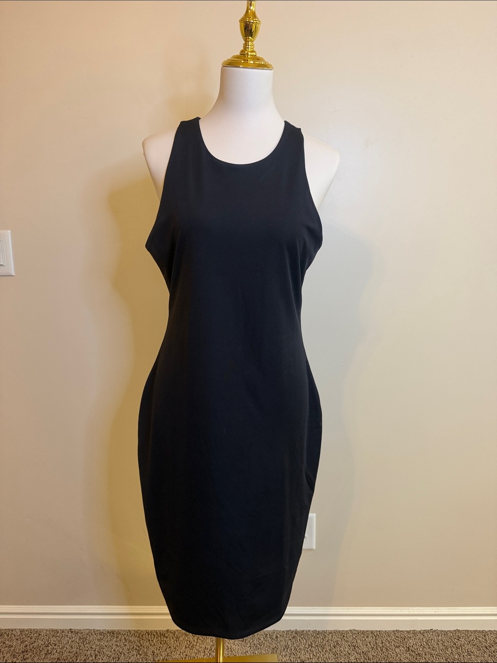 Derek Heart Black Sleeveless Midi Dress